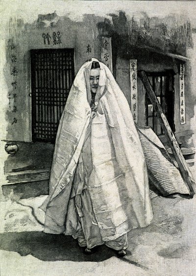 Ritratto di una signora coreana alla fine del XIX secolo da Unknown photographer