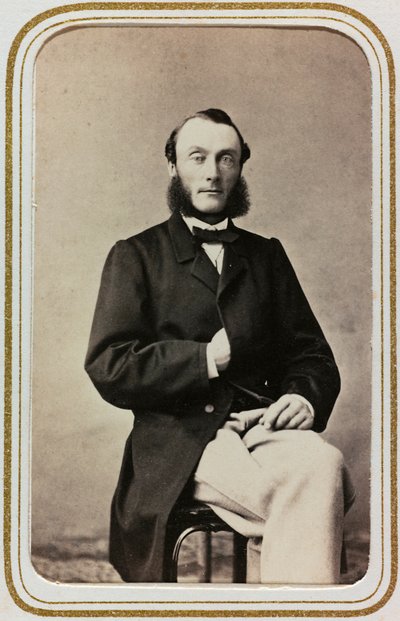Ritratto di un uomo, carte de visite; il supporto contiene l