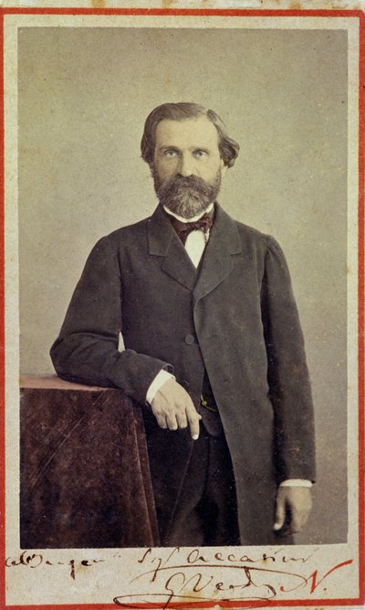 Ritratto del compositore italiano Giuseppe Verdi da Unknown photographer
