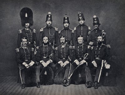 Ritratto degli ufficiali della Guardia Nazionale Belga da Unknown photographer