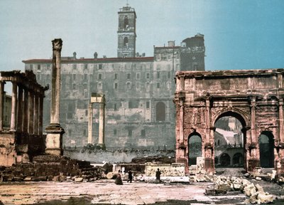 Roma. Tempio di Saturno e Arco di Settimio Severo da Unknown photographer