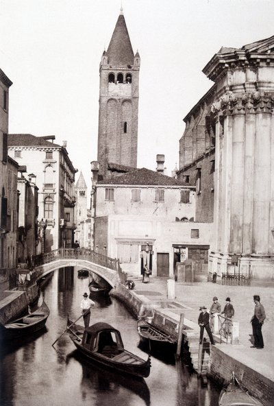 Quartiere di San Giovanni e Paolo a Venezia - fotografia, fine XIX secolo da Unknown photographer