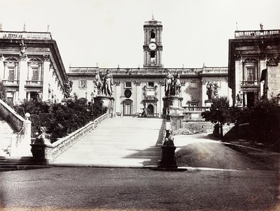 Veduta del Campidoglio con il Palazzo Senatorio, Roma da Unknown photographer