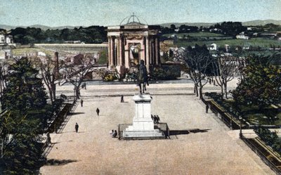 Veduta della Promenade du Peyrou a Montpellier, Herault 1910 circa Collezione Privata da Unknown photographer
