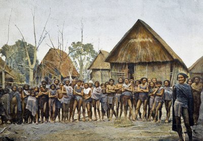 Villaggio Moi e abitanti di Kontai, Annam, circa 1895, "Giro del Mondo", fine XIX secolo da Unknown photographer