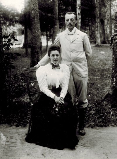Vladimir Dmitrievich Nabokov (1870-1922) ed Elena Ivanovna Rukavishnikova (1876-1939) da Unknown photographer