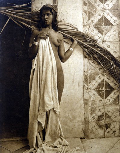 Giovane donna berbera che posa nuda. Fotografia intorno al 1890 da Unknown photographer