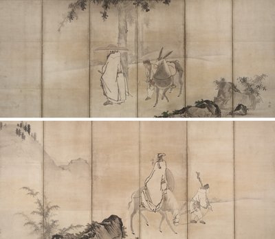 Su Shi (So Shoku) e Pan Lang (Han Rō) da Unkoku Tōgan