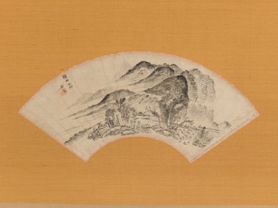 Pioggia persistente su metà del villaggio, ca. 1815-20 da Uragami Gyokudo