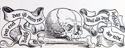 Amore Venale, xilografia che raffigura la morte, ca.1511 da Urs Graf