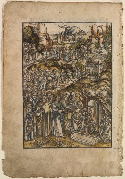 La Passione: La Resurrezione di Lazzaro, prima del 1508 da Urs I Graf