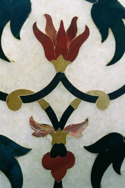 Fiori di Loto, dettaglio da un muro esterno da Ustad Ahmad Lahori