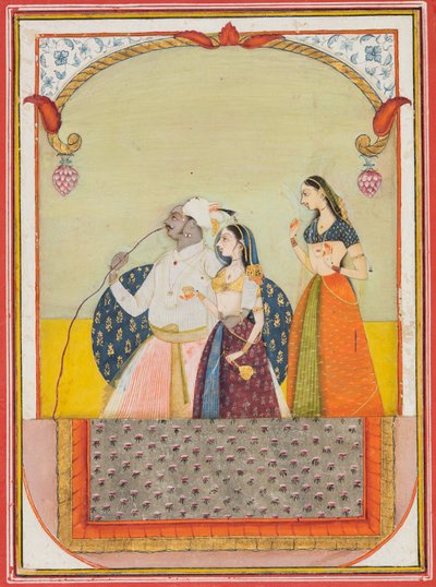 Maharaja Sri Anand Singhji e la sua consorte da Ustad Murad