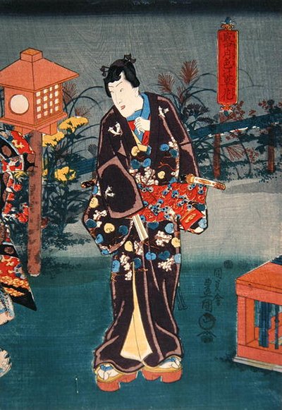 Luna piena: Piante e fiori colorati da Utagawa Kunisada