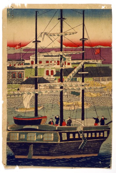 Porto di Kyoto, Giappone da Utagawa (1786 1865) Kunisada