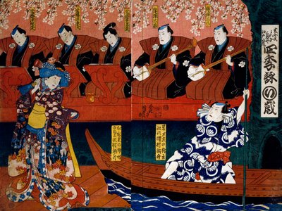 Shiki no Nagame Maru-ni-I no Toshi, attore Toshi, scena da Le Quattro Stagioni da Utagawa Kunisada
