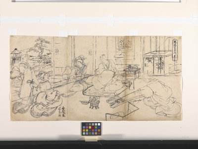Le Quattro Realizzazioni (Musica, Go, Calligrafia, Pittura): Musica (Koto) da Utagawa (1786 1865) Kunisada