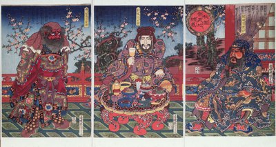 Il giuramento di lealtà nel frutteto di pesche da Utagawa Kunisada