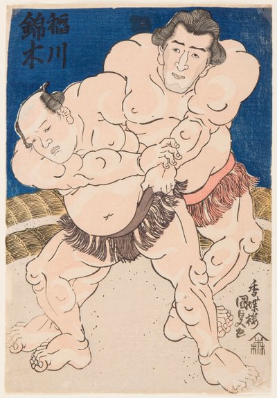 Incontro di sumo tra Inogawa e Nishikigi da Utagawa Kunisada