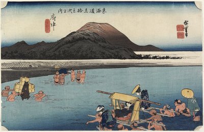 Fiume Abe, Fuchu_, c. 1833 da Utagawa Hiroshige