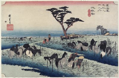 Fiera dei cavalli di aprile, Chiryu_, c. 1833 da Utagawa Hiroshige