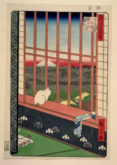 Campi di Riso di Asakusa Durante il Festival del Gallo, c.1857 da Utagawa Hiroshige