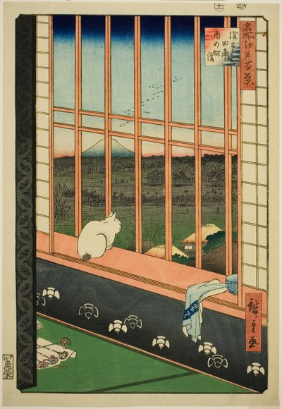 Campi di riso di Asakusa e festival di Torinomachi, dalla serie "Cento famose vedute di Edo" da Utagawa Hiroshige