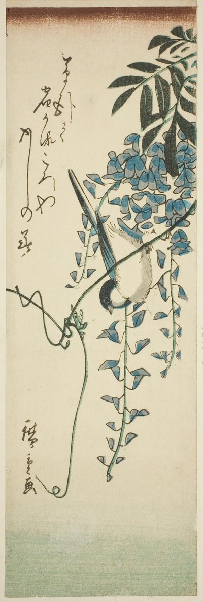 Uccello e glicine da Utagawa Hiroshige