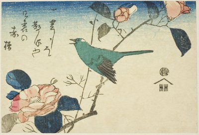 Usignolo e camelia da Utagawa Hiroshige
