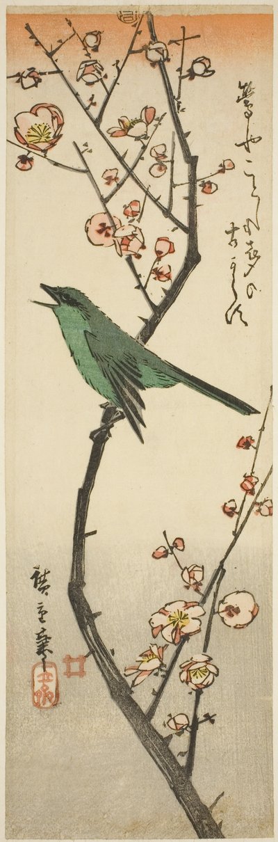 Usignolo e Prugno da Utagawa Hiroshige