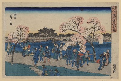 Fiori di ciliegio lungo il fiume Sumida da Utagawa Hiroshige