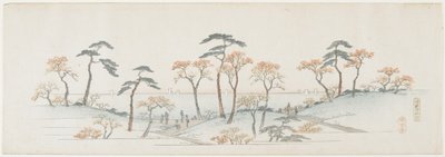 Foglie Colorate al Tempio di Kaianji, 1837-1844 da Utagawa Hiroshige