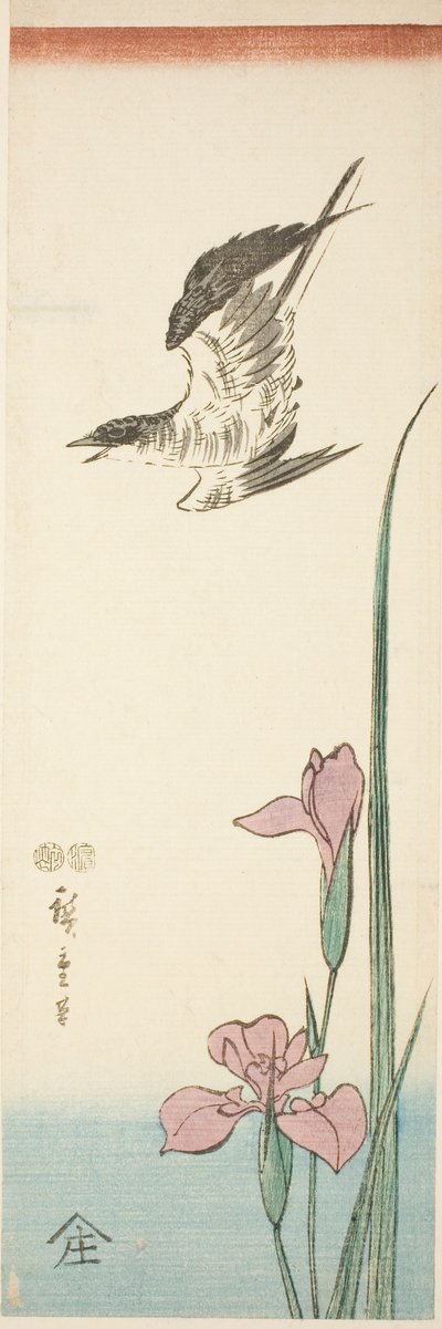 Cuculo e iris da Utagawa Hiroshige