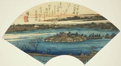 Oche in discesa allo stagno di Shinobazu (Shinobazu rakugan), dalla serie "Otto vedute della capitale orientale (Toto hakkei)" da Utagawa Hiroshige