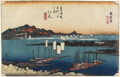 Vista distante di Miho, Ejiri, c. 1833 da Utagawa Hiroshige