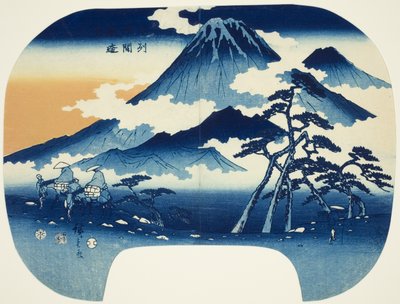 Vista Distante del Monte Asama nel Distretto di Shinshu da Utagawa Hiroshige