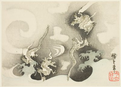 Draghi tra le nuvole da Utagawa Hiroshige