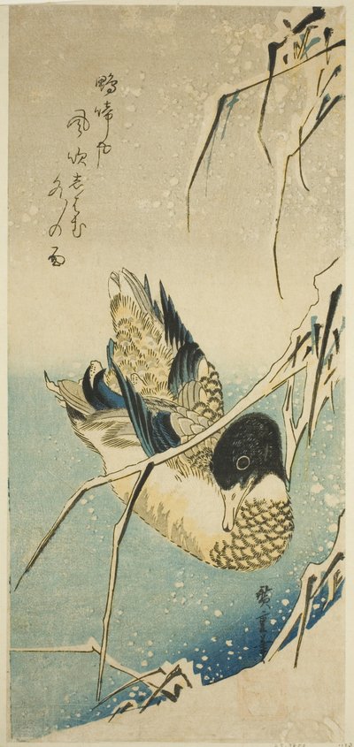 Anatre nella neve da Utagawa Hiroshige