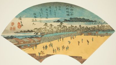 Campane della sera a Ueno (Ueno bansho), dalla serie "Otto vedute della capitale orientale (Toto hakkei)" da Utagawa Hiroshige