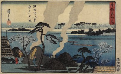Bagliore serale a Imado, c. 1840-1842 da Utagawa Hiroshige