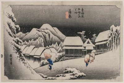 Neve Serale a Kambara (numero sedici della serie Cinquantatré Stazioni del Tokaido) da Utagawa Hiroshige