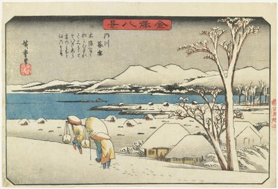 Neve serale a Uchikawa, 1835-1836 da Utagawa Hiroshige