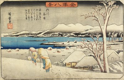 Neve Serale a Uchikawa, c. 1835-1836 da Utagawa Hiroshige