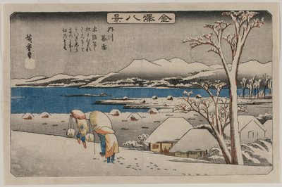Neve Serale a Uchikawa, dalla serie Otto Vedute di Kanazawa da Utagawa Hiroshige