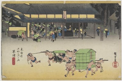 Famosa casa di posta, Kusatsu, c. 1833 da Utagawa Hiroshige