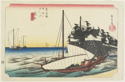 Porta del traghetto di Shichiri, Kuwana, c. 1833 da Utagawa Hiroshige