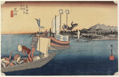 Traghetti, Arai, c. 1833 da Utagawa Hiroshige