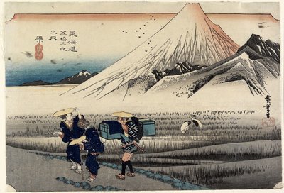 Fuji al mattino, Hara, c. 1833 da Utagawa Hiroshige