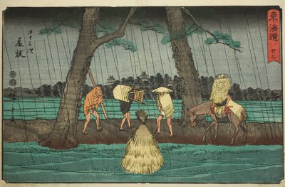 Fujieda—N. 23, dalla serie "Le cinquantatré stazioni del Tokaido" da Utagawa Hiroshige