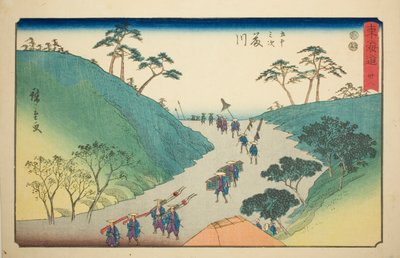 Fujikawa—No. 38, dalla serie "Le Cinquantatré Stazioni del Tokaido" da Utagawa Hiroshige